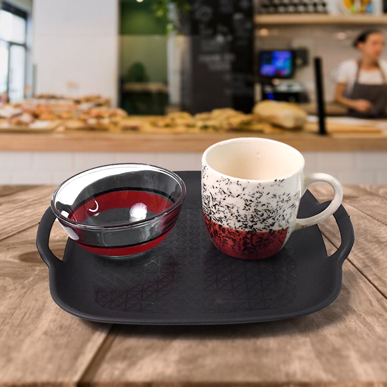Healthy Choice Set Of 4pc Ceramic Cup And 4pc Glass Bowl With Plastic Plate (9 Pcs Set) Healthy Choice Set Of 4pc Ceramic Cup And 4pc Glass Bowl With Plastic Plate (9 Pcs Set)